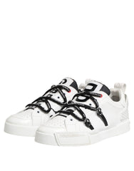 White Leather Lace Up Men Sneakers Shoes