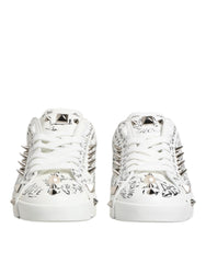White Portofino Stud Embellished Men Sneakers Shoes