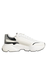 White Silver DAYMASTER Leather Sneakers Shoes