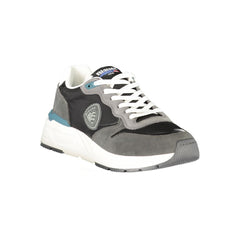 Black Leather Men Sneaker