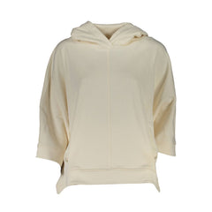 White Cotton Women's Hooded Sweater