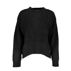 Black Acrylic Women's Turtleneck Sweater