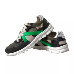 Sneakers Multicolor Leather Suede Shoes