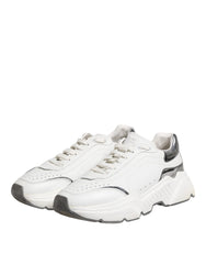 White Daymaster Leather Low Top Sneakers Shoes