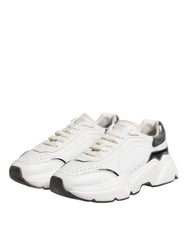 White Daymaster Leather Low Top Sneakers Shoes