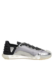 Black Silver NS1 Men Low Top Sneakers Shoes