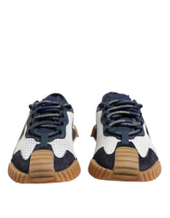 Blue White NS1 Lace Up Low Top Sneakers Shoes