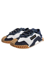 Blue White NS1 Lace Up Low Top Sneakers Shoes