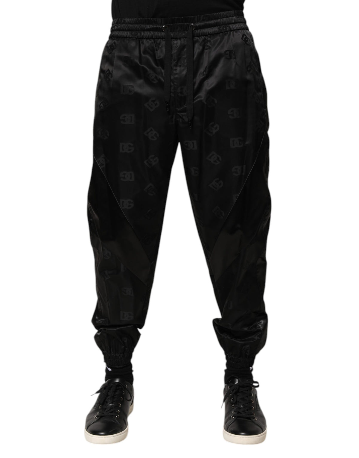 Black Logo DG Print Men Jogger Sweatpants Pants