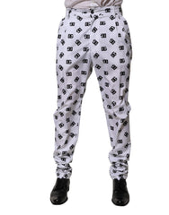 White Logo Cotton Skinny Denim Trouser Pants