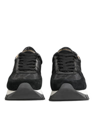 Black Gray Leopard Low Top Sneakers Shoes