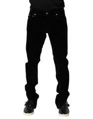 Black Cotton Men Dress Formal Trouser Pants