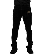 Black Cotton Men Dress Formal Trouser Pants