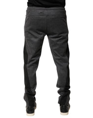 Gray Black Wool Blend Jogger Sweatpants Pants