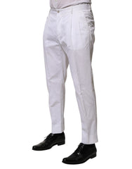 White Cotton Dress Slim Formal Trouser Pants