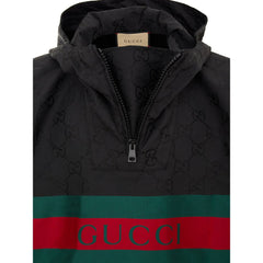 Black Polyester Trench Coat