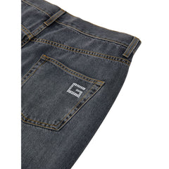 Gray Cotton Jeans Denim
