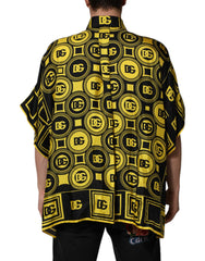 Yellow Silk Silver DG Logo Geometric T-shirt