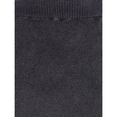 Gray Cotton Mini Skirt