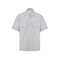 Blue Cotton Shortsleeve Shirt