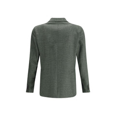 Bicolor Fleece Wool Blazer