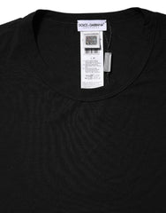 Black Modal Men Crew Neck Underwear T-shirt