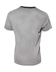 Gray DG Graphic Print Cotton Crewneck T-Shirt