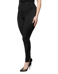 Black Nylon Leggings Stretch Pants 