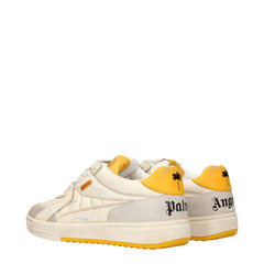Beige Leather Chunky Sneakers