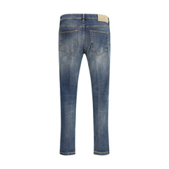 Blue Cotton Slim Fit Jeans