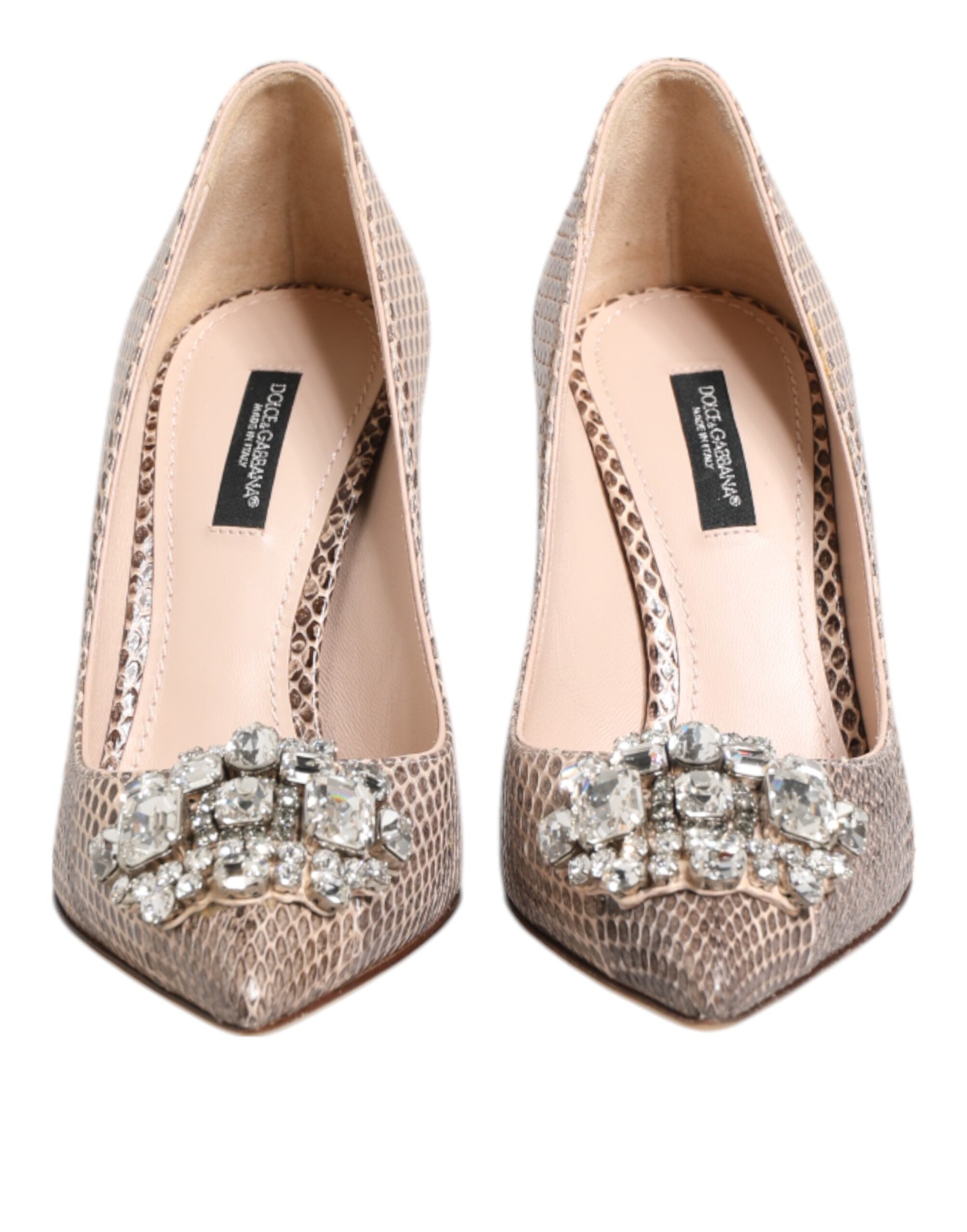  Dolce & Gabbana Beige Leather High Heels