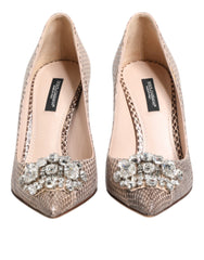  Dolce & Gabbana Beige Leather High Heels