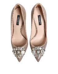  Dolce & Gabbana Beige Leather High Heels