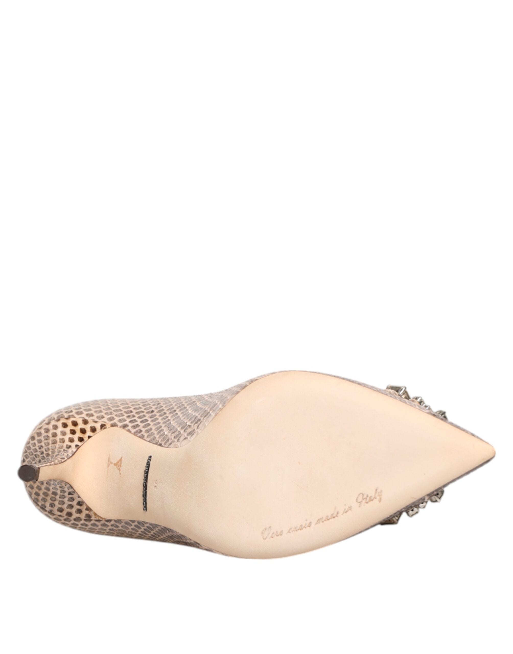  Dolce & Gabbana Beige Leather High Heels