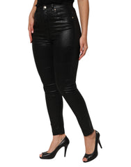 Black High Waist Skinny GRACE Denim Jeans