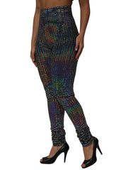 Multicolor Sequined Leggings Trouser Pants