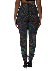 Multicolor Sequined Leggings Trouser Pants