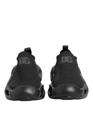 Black Slip On Wave Low Top Men Sneaker Shoes