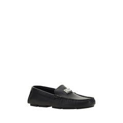 Black Calf Leather Bos Taurus Slip-On Loafers