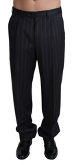 Gray Wool Blend Formal Trousers Pants
