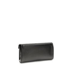 Black Leather Clutch Bag