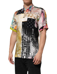 Multicolor Printed Button Down Casual Shirt