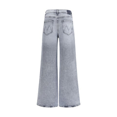 Gray Cotton Jeans Denim