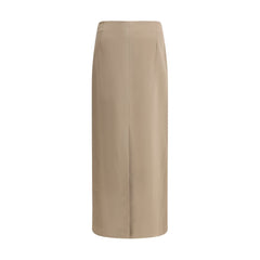 Satin midi skirt