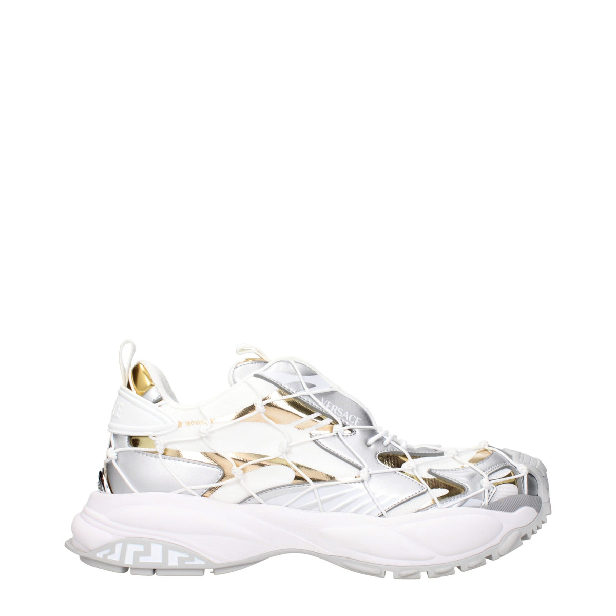 White Fabric Athletic Sneakers
