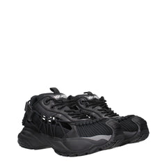 Black Leather Athletic Sneakers