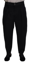 Black CottonStretch Loose DenimTrouser Jeans