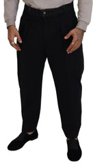 Black CottonStretch Loose DenimTrouser Jeans
