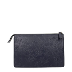 Blue Leather Clutch Bags