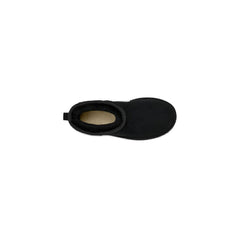 Black Suede Leather Ankle